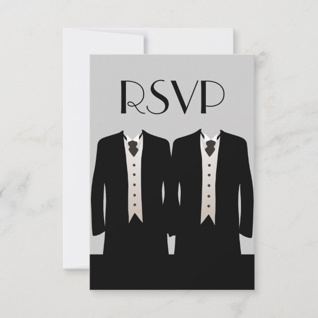 Tuxedos RSVP Inbjudningar (Framsida)