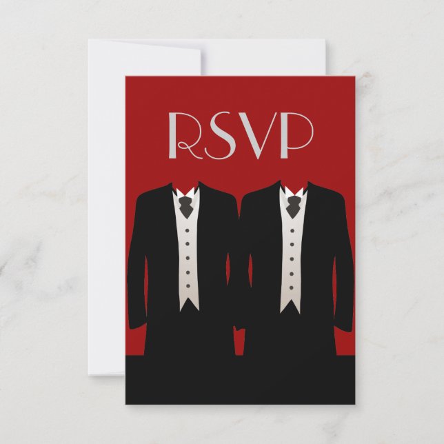 Tuxedos RSVP OSA Kort (Framsida)