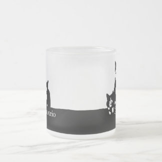 TuxedoTrio frostad Glass mugg