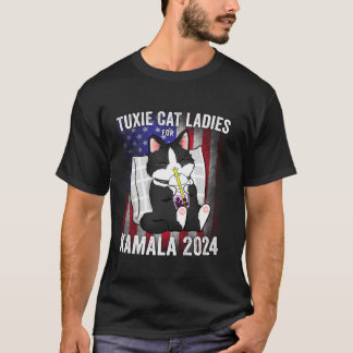 Tuxie Cat Dam för Kamala 2024 USA:s president T Shirt