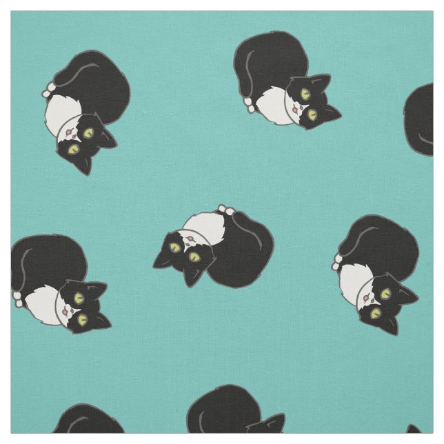 Tuxie smokingkatt tyg (Provkarta)