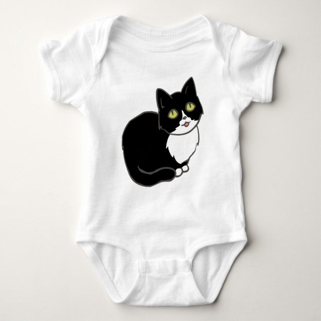 Tuxie Tuxedo Cat Tee (Framsida)