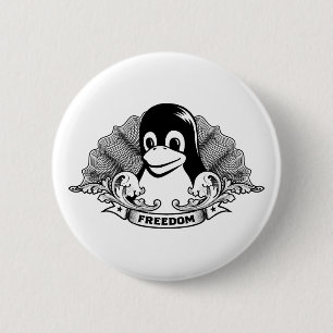 Tuxpingvin - (linuxen, den öppna källan, Copylef Knapp