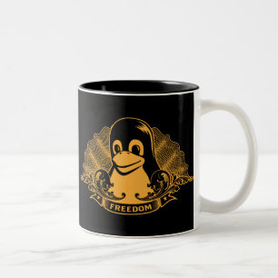 Tuxpingvin - (linuxen, den öppna källan, Copylef Två-Tonad Mugg