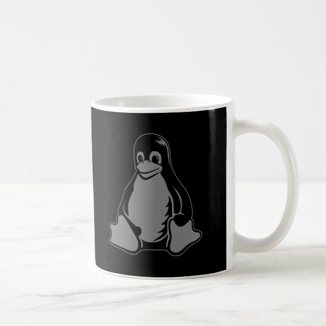 Tuxpingvin - (linuxen, den öppna källan, Copyleft, Kaffemugg (Höger)