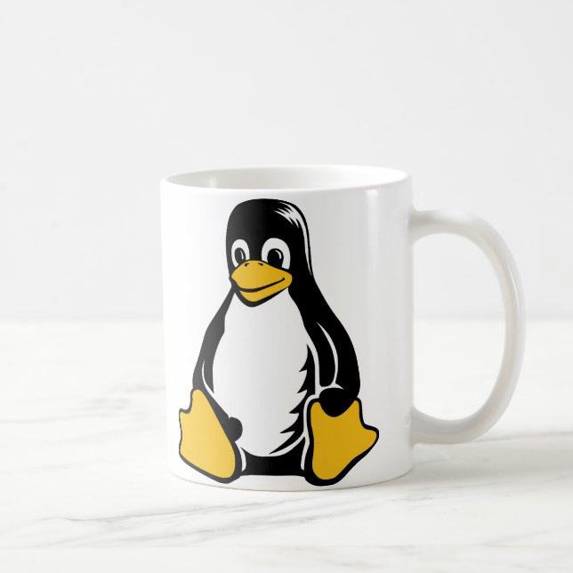 Tuxpingvin - (linuxen, den öppna källan, Copyleft, Kaffemugg (Höger)