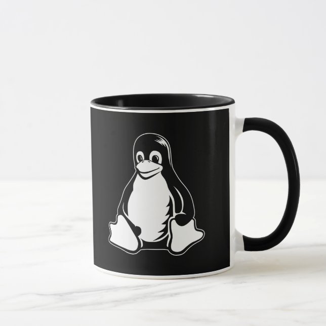 Tuxpingvin - (linuxen, den öppna källan, Copyleft, Mugg (Höger)