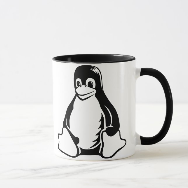 Tuxpingvin - (linuxen, den öppna källan, Copyleft, Mugg (Höger)