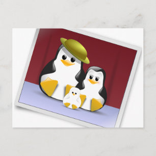 Tux's Family Vykort