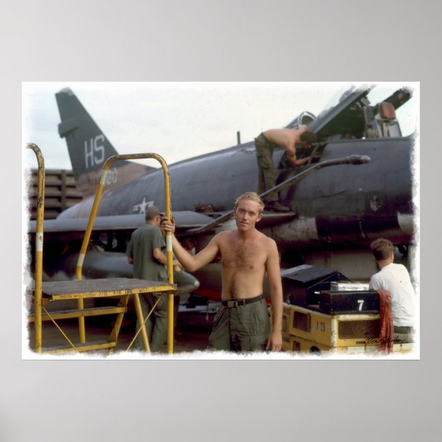 Tuy Hoa AFB Vietnam 1969 Skriv A Poster (Framsidan)