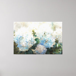 *~* TV2 Blue Rosa Hydrangea Kanvastryck