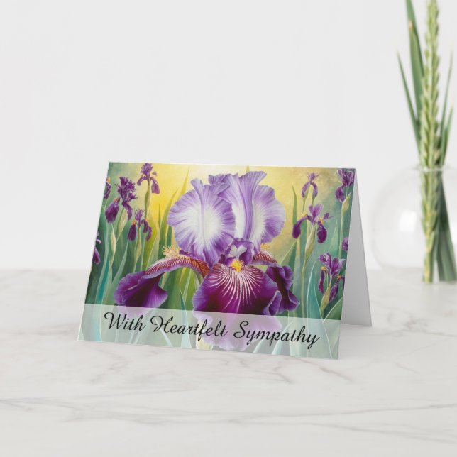 *~* TV2 IRIS FLOWERS Sympathy Kärlek Light Kort (Framsida)