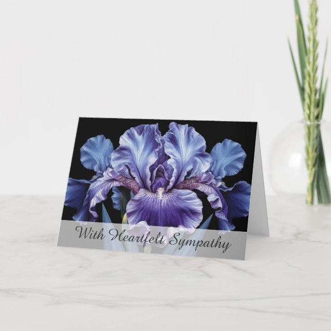 *~* TV2 One IRIS FLOWER Sympathy Kärlek Light Kort (Framsida)