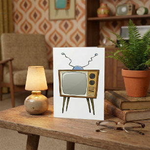 Tv-anteckningskort för Retro Television Vintage Kort