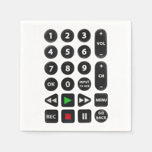 TV-fjärrkontroll med VCR-knapp Pappersservett