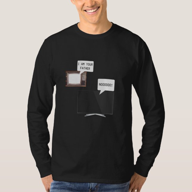 TV Funny Geek T-Shirt Tube TV Technology Nerd (Framsida)