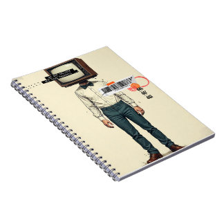 TV Guy Portrait Notebook Anteckningsbok