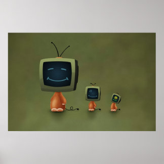 TV-huvuden Poster