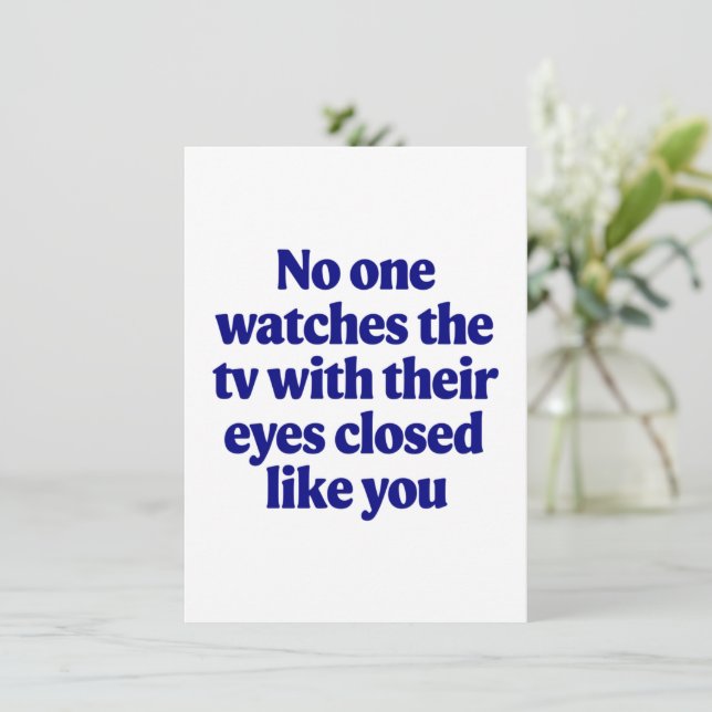 TV Joke Fars dag Pappa Joke Make Gift Kort (Stående Fram)