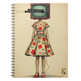 TV Lady Portrait Notebook Anteckningsbok