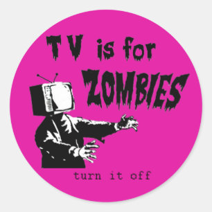 TV:N är för zombies Runt Klistermärke