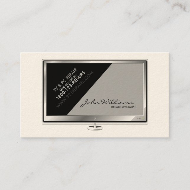 TV:N & PC:N reparerar visitkorten Visitkort (Framsida)