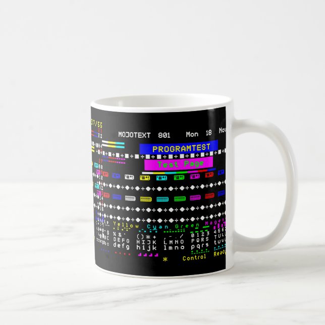 Tv Nostalgia 1980s Teletext Test Page Kaffemugg (Höger)