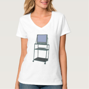 TV och VCR-cart Classroom 80s 90-tal Funny School T Shirt