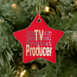 TV Producer Extraordinaire Julgransprydnad Keramik