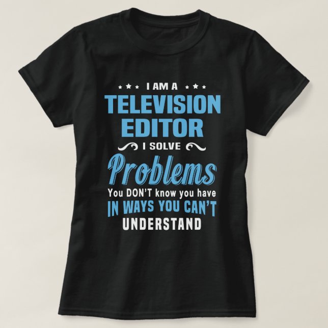 TV-redaktör T Shirt (Design framsida)