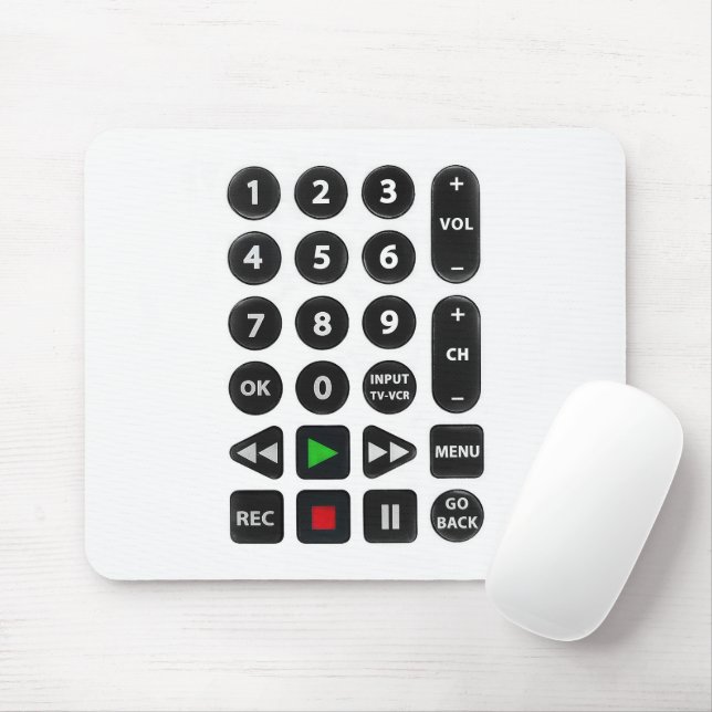 TV Remote med VCR-knapp Musmatta (Med mus)