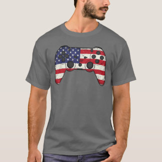 TV-spel 4 juli Amerikansk flagga Gaming Gamer T Shirt