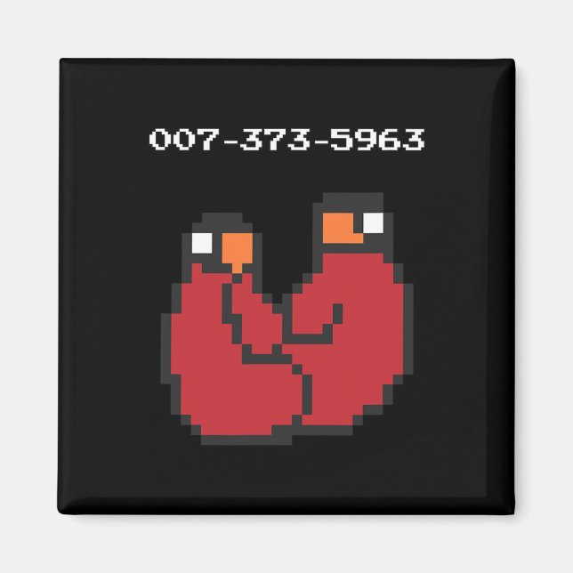 TV-Spel 90s 45s Koder Roligt Present  Magnet (Framsidan)