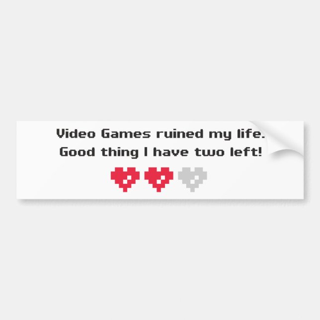 TV-spel förstörde mitt liv Bildekal (Framsidan)