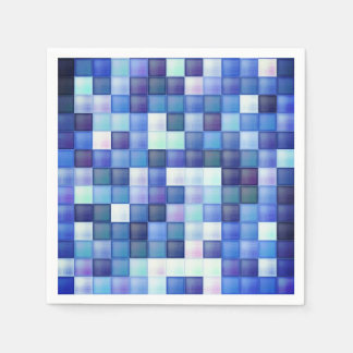 Tv-Spel Pixels Blå Fyrkantigt Mönster Pappersservett