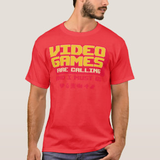 Tv-spel ropar och jag måste gå kompis pojke t shirt