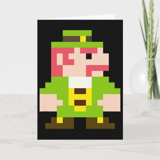 Tv-Spel Spelande St Patricks Day Spelare T-Shirts  Kort (Framsida)