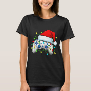 TV-spelkontroll Christmas Santa hatt Gamer Bo T Shirt