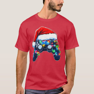 TV-spelkontroll Julen Santa Hatt Spelare Bo T Shirt