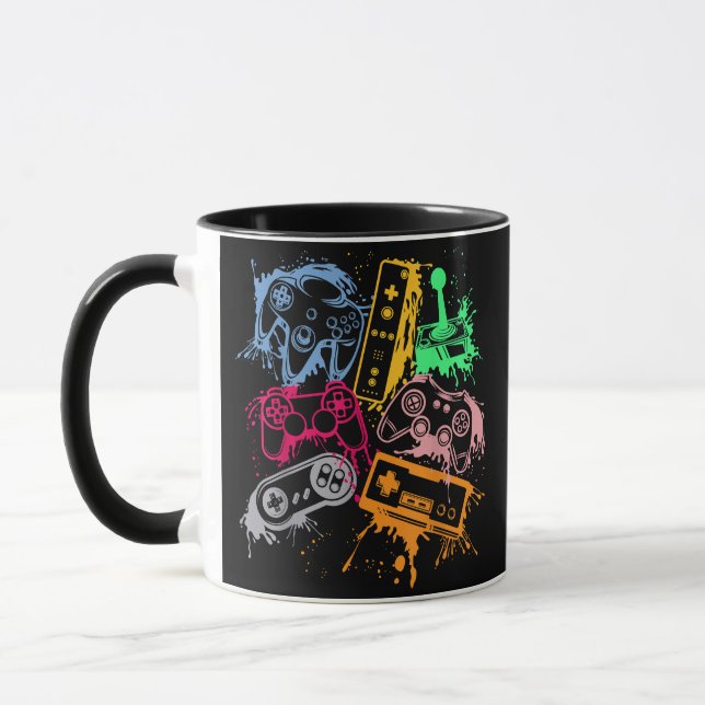 TV-spelskonsollers kontroller Retro 80-tal 90-tal  Mugg (Vänster)
