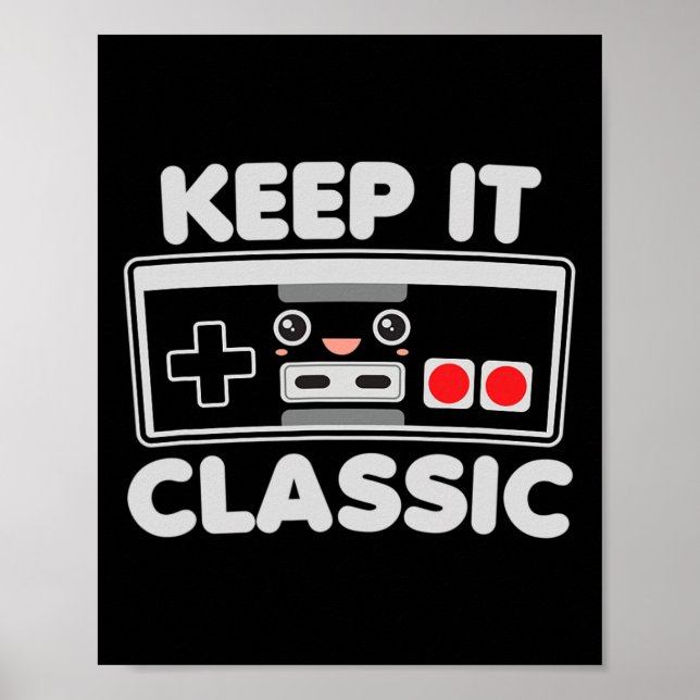 TV-spelskontroll Behåll Det Klick Humor 80-tal Ret Poster (Framsidan)