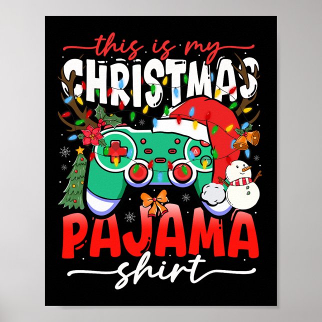 TV-spelskontroll Denna är min julpyjamas  Poster (Framsidan)