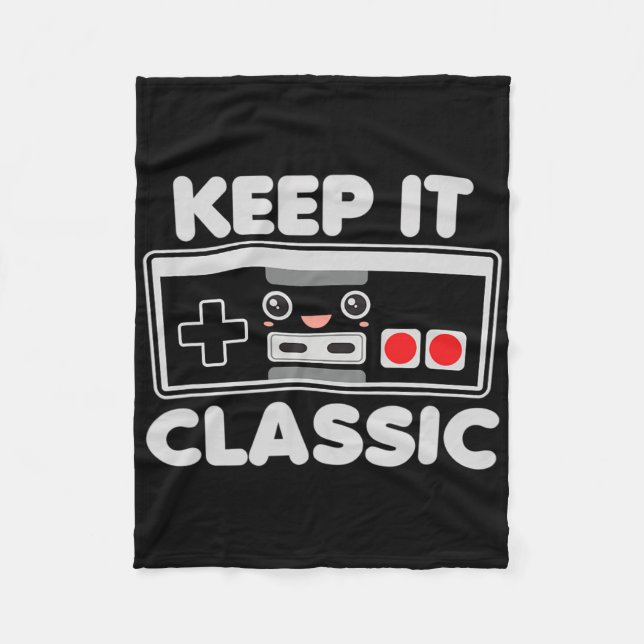 TV-spelskontroll Humor Keep It Clic 80-tal Retro Fleecefilt (Framsidan)