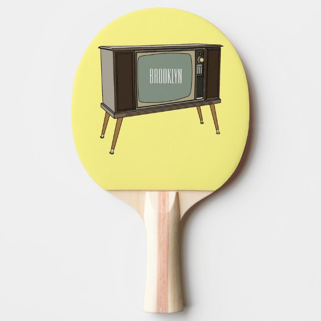 TV-tecknad illustration Pingisracket (Framsidan)