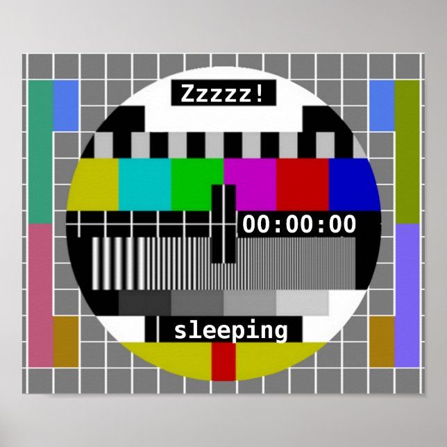 Tv-testkortets stängning poster (Framsidan)