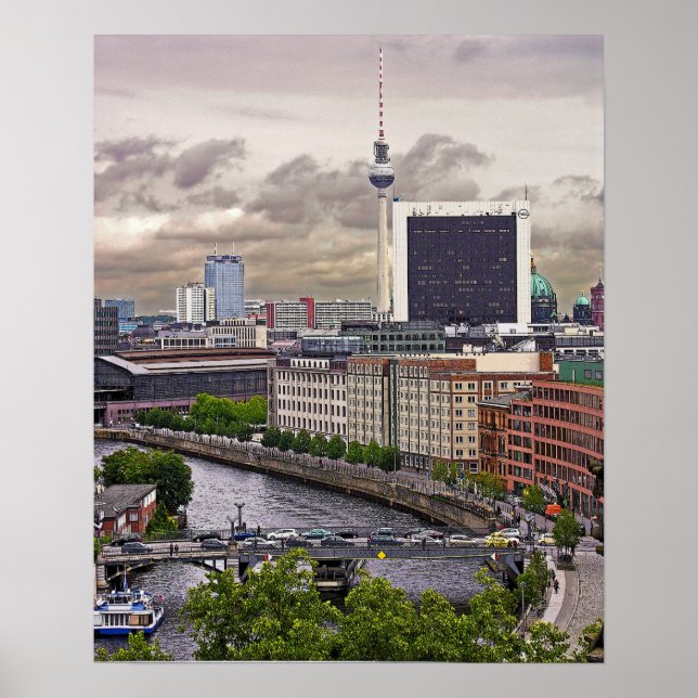 Tv Torn (Fernsehturm), Berlin, Panoramic (TV11pst) Poster (Framsidan)