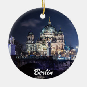 TV torn och Berlins katedral i Berlin, Tyskland Julgransprydnad Keramik