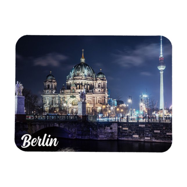 TV torn och Berlins katedral i Berlin, Tyskland Magnet (Horisontell)