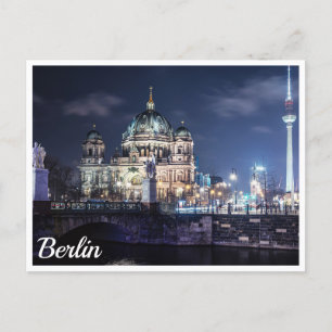 TV torn och Berlins katedral i Berlin, Tyskland Vykort