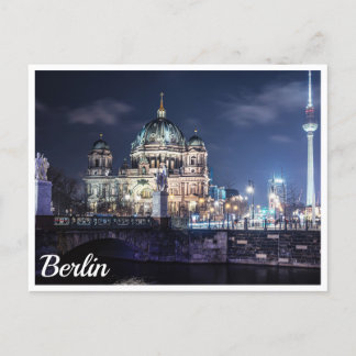 TV torn och Berlins katedral i Berlin, Tyskland Vykort